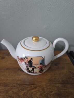 Vntg.1988 Franklin Mint "Ceylindo"Teapot-Great Merchants Collection.  NWOB